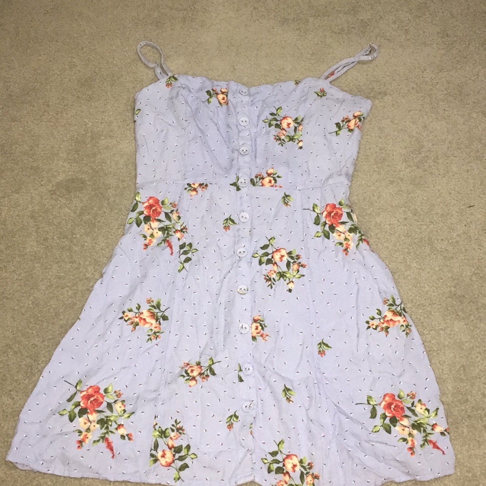 Blue dress with flowers from forever 21.